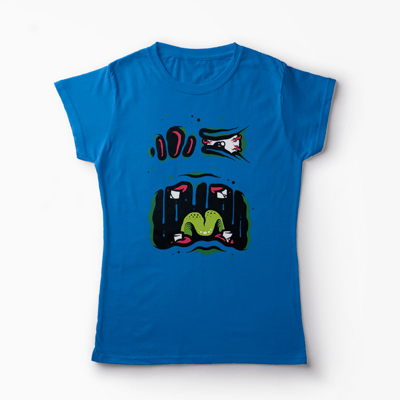 Tricou Monstru - Femei-Albastru Regal